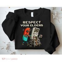 Respect Your Elders Retro Gaming Funny Gamer 80s Sweatshirt thumb 2