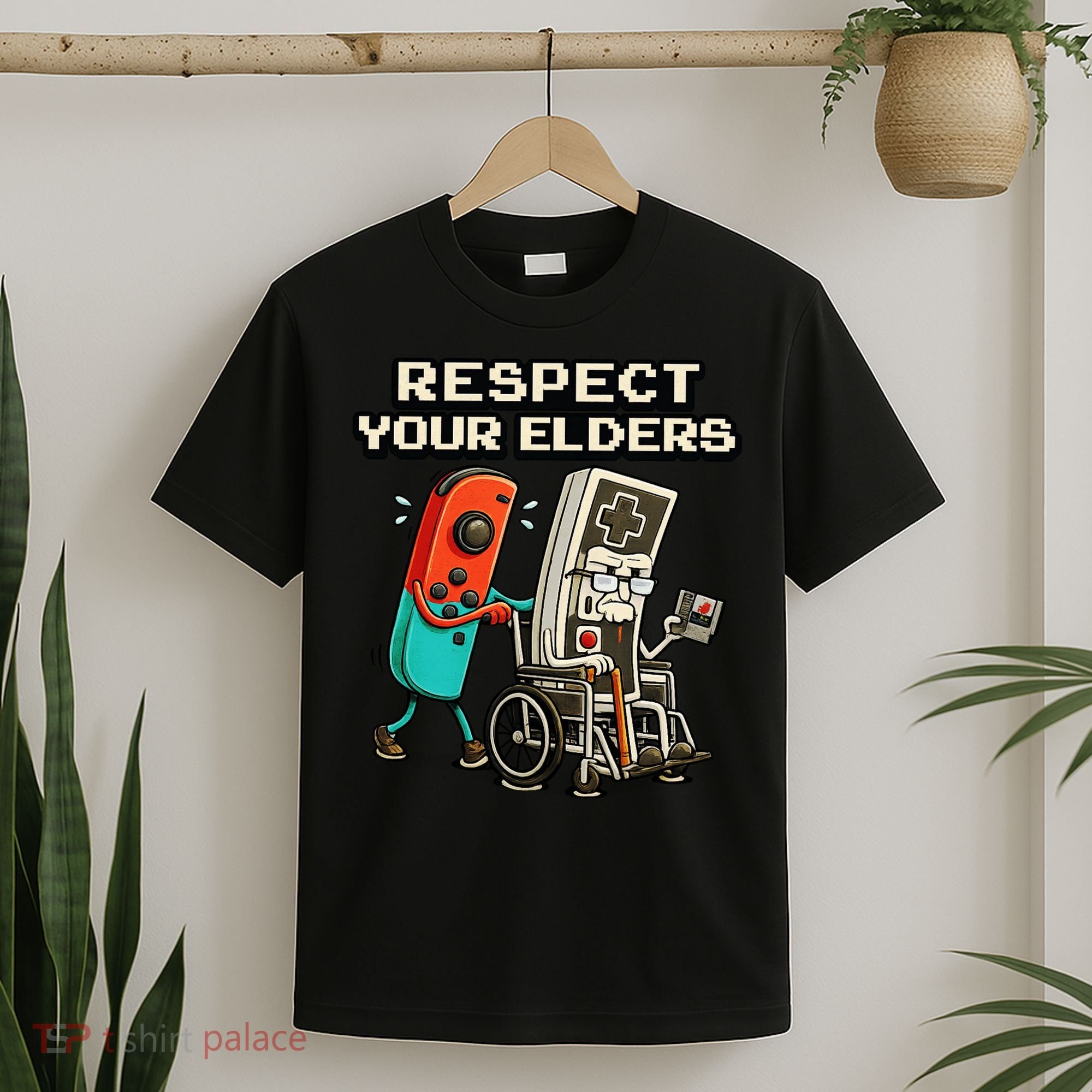 Respect Your Elders Retro Gaming Funny Gamer 80s T-Shirt