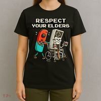 Respect Your Elders Retro Gaming Funny Gamer 80s T-Shirt thumb 4