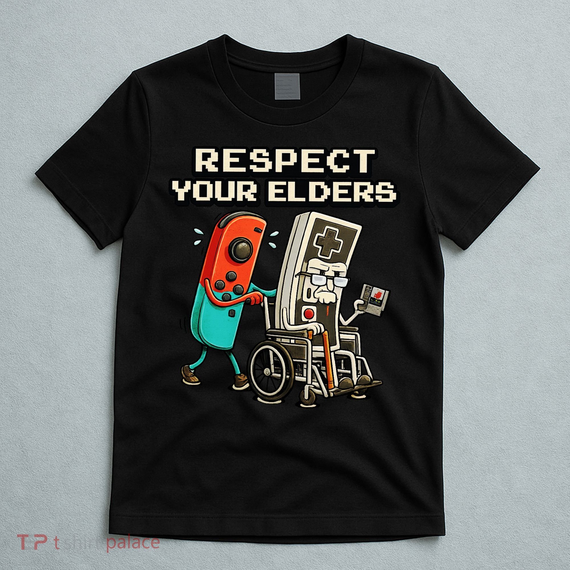 Respect Your Elders Retro Gaming Funny Gamer 80s T-Shirt