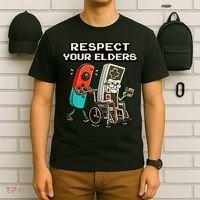 Respect Your Elders Retro Gaming Funny Gamer 80s T-Shirt thumb 6
