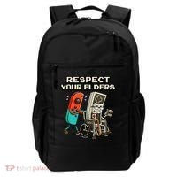 Respect Your Elders Retro Gaming Funny Gamer 80s Backpack thumb 0