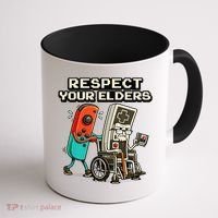Respect Your Elders Retro Gaming Funny Gamer 80s Coffee Mug thumb 1