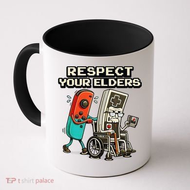 Respect Your Elders Retro Gaming Funny Gamer 80s Coffee Mug