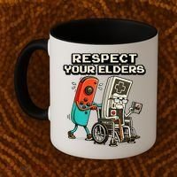 Respect Your Elders Retro Gaming Funny Gamer 80s Coffee Mug thumb 2