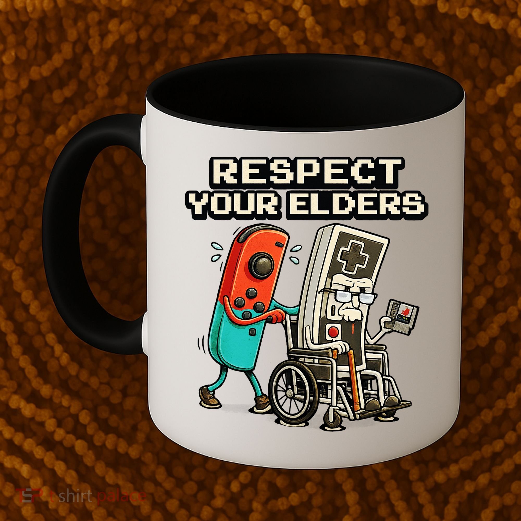 Respect Your Elders Retro Gaming Funny Gamer 80s Coffee Mug