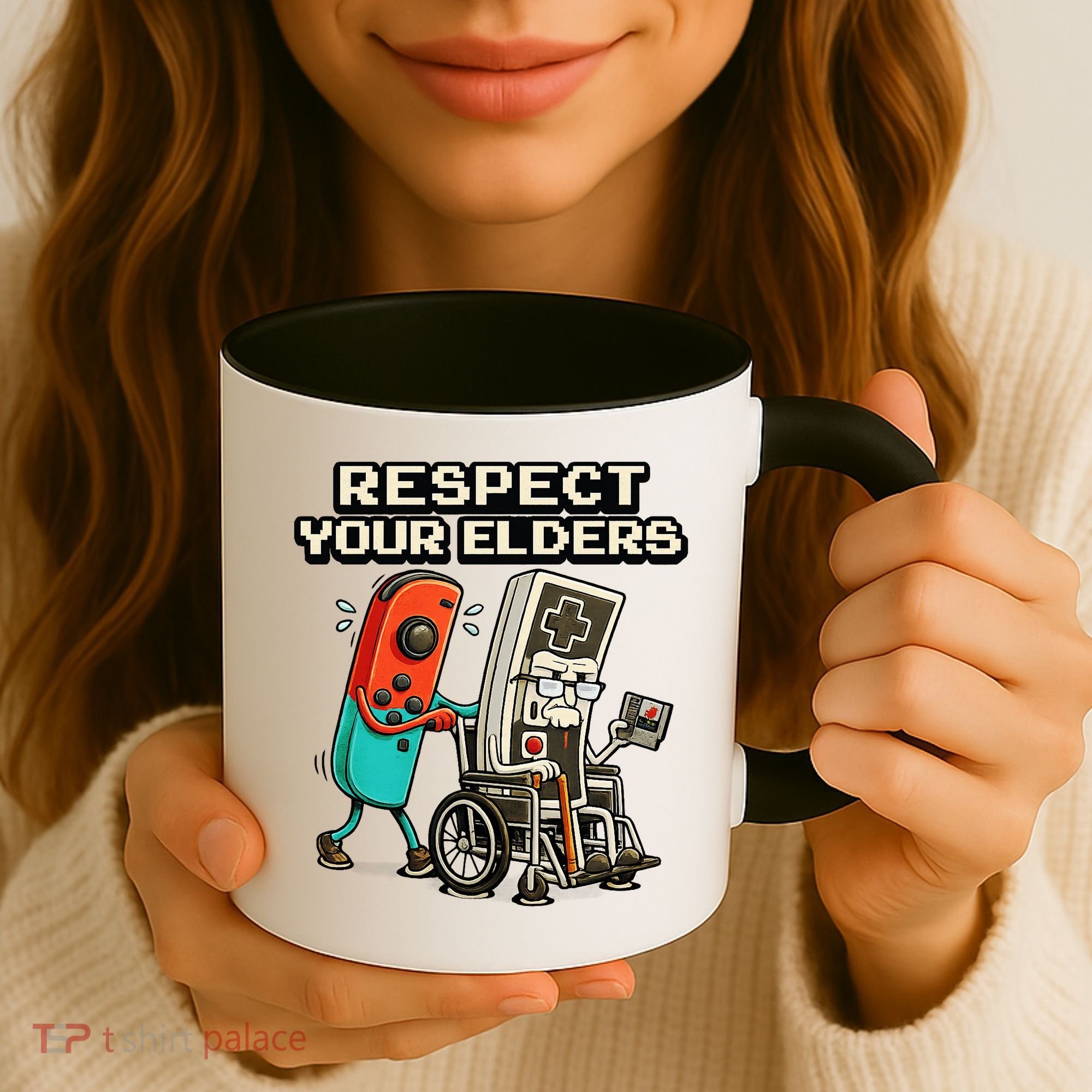 Respect Your Elders Retro Gaming Funny Gamer 80s Coffee Mug