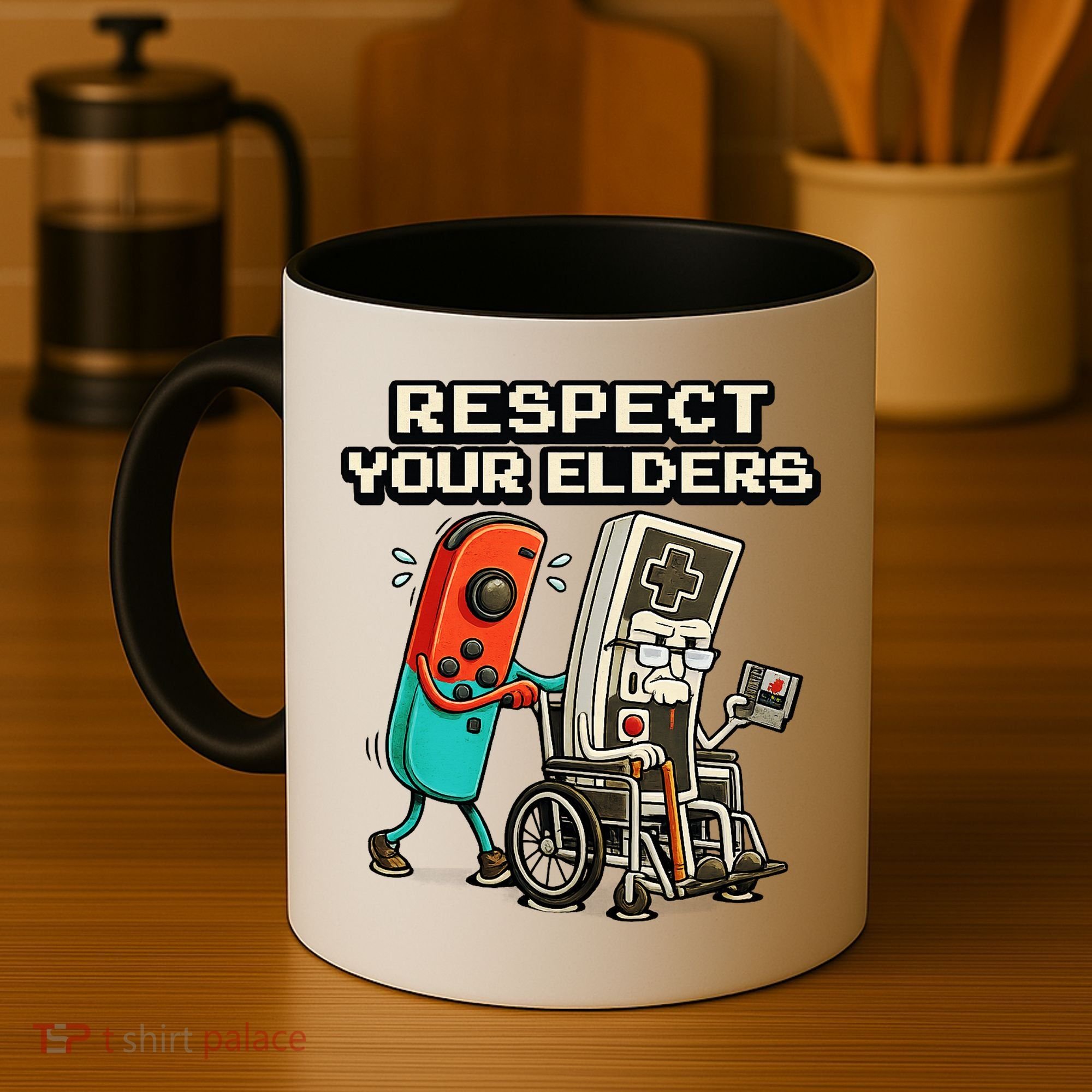 Respect Your Elders Retro Gaming Funny Gamer 80s Coffee Mug