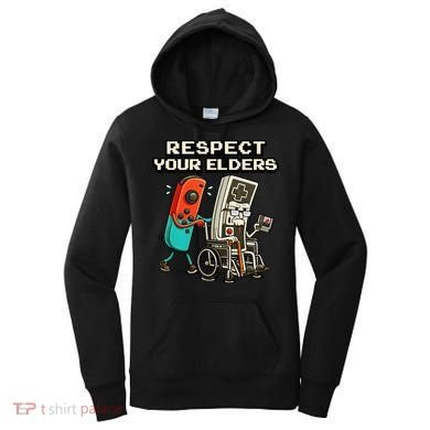 Respect Your Elders Retro Gaming Funny Gamer 80s Women's Hoodie