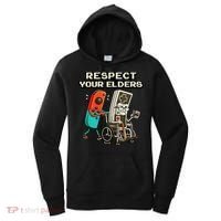 Respect Your Elders Retro Gaming Funny Gamer 80s Women's Hoodie thumb 0