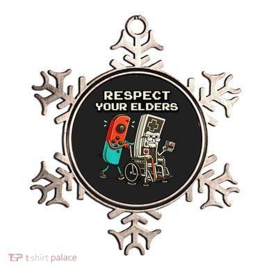 Respect Your Elders Retro Gaming Funny Gamer 80s Ornament