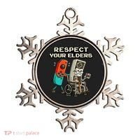 Respect Your Elders Retro Gaming Funny Gamer 80s Ornament thumb 0