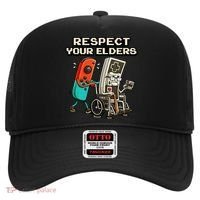 Respect Your Elders Retro Gaming Funny Gamer 80s Hat thumb 0