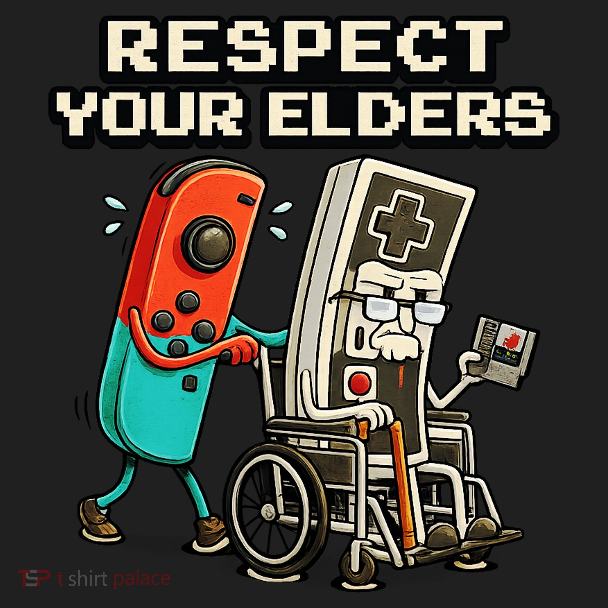 Respect Your Elders Retro Gaming Funny Gamer 80s Golf Towel