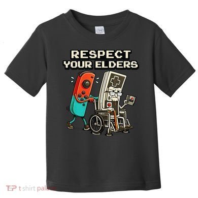 Respect Your Elders Retro Gaming Funny Gamer 80s Toddler T-Shirt