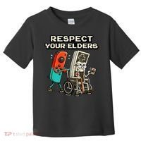 Respect Your Elders Retro Gaming Funny Gamer 80s Toddler T-Shirt thumb 0