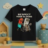 Respect Your Elders Retro Gaming Funny Gamer 80s Toddler T-Shirt thumb 3