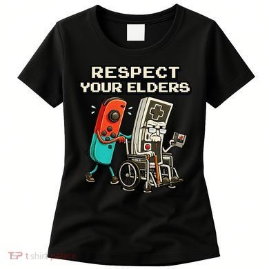 Respect Your Elders Retro Gaming Funny Gamer 80s Women's T-Shirt