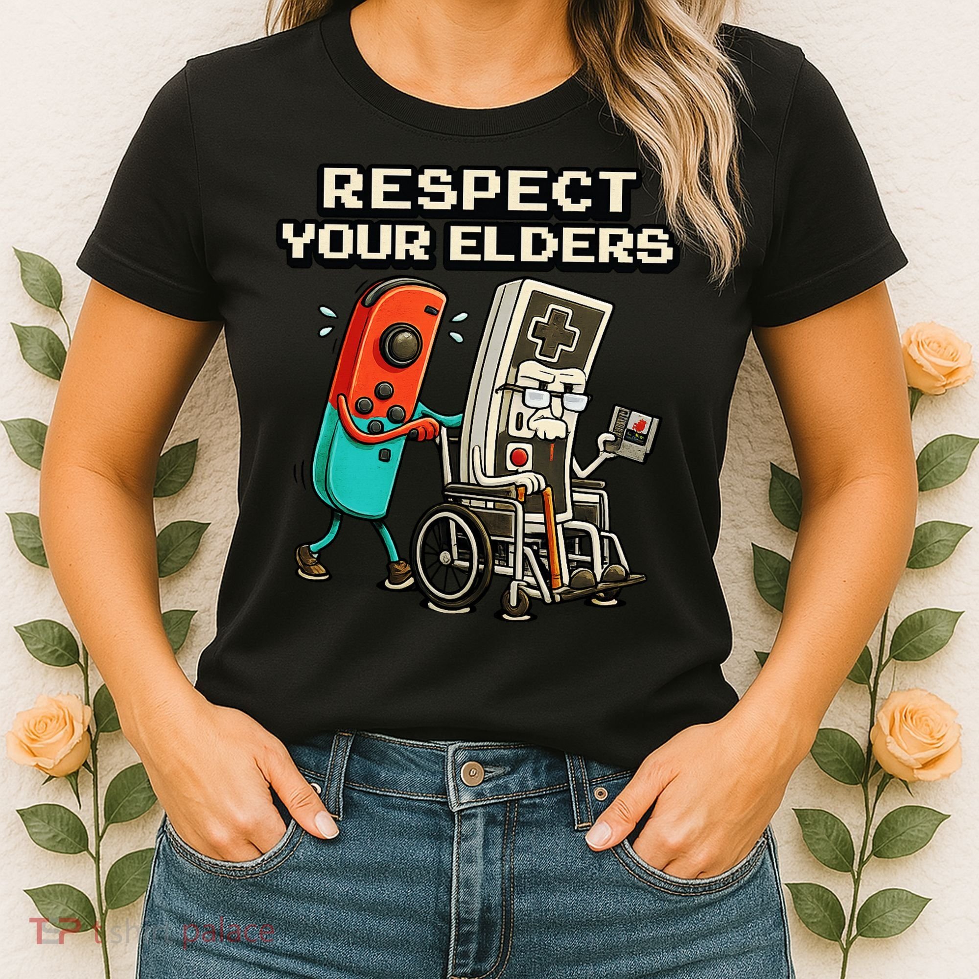 Respect Your Elders Retro Gaming Funny Gamer 80s Women's T-Shirt