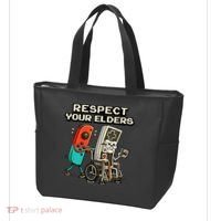 Respect Your Elders Retro Gaming Funny Gamer 80s Tote Bag thumb 3