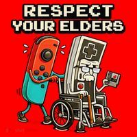 Respect Your Elders Retro Gaming Funny Gamer 80s Santa Hat thumb 1