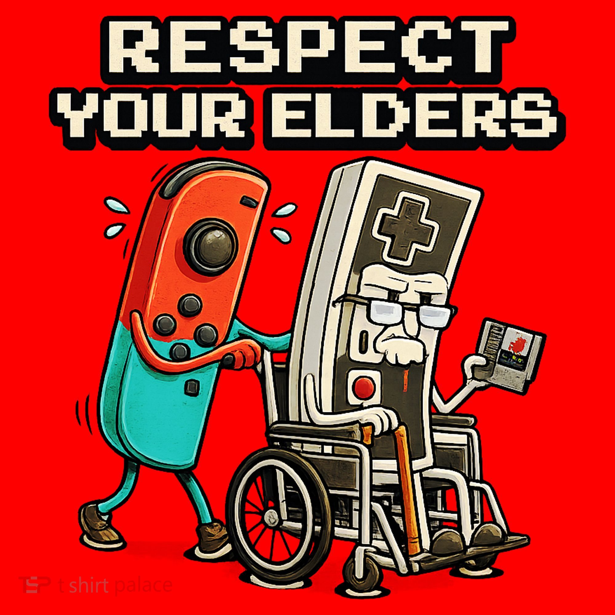 Respect Your Elders Retro Gaming Funny Gamer 80s Santa Hat