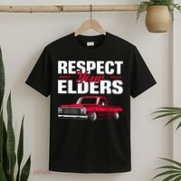 Respect Your Elders Classic Lowrider C10 Vintage Truck T-Shirt thumb 2