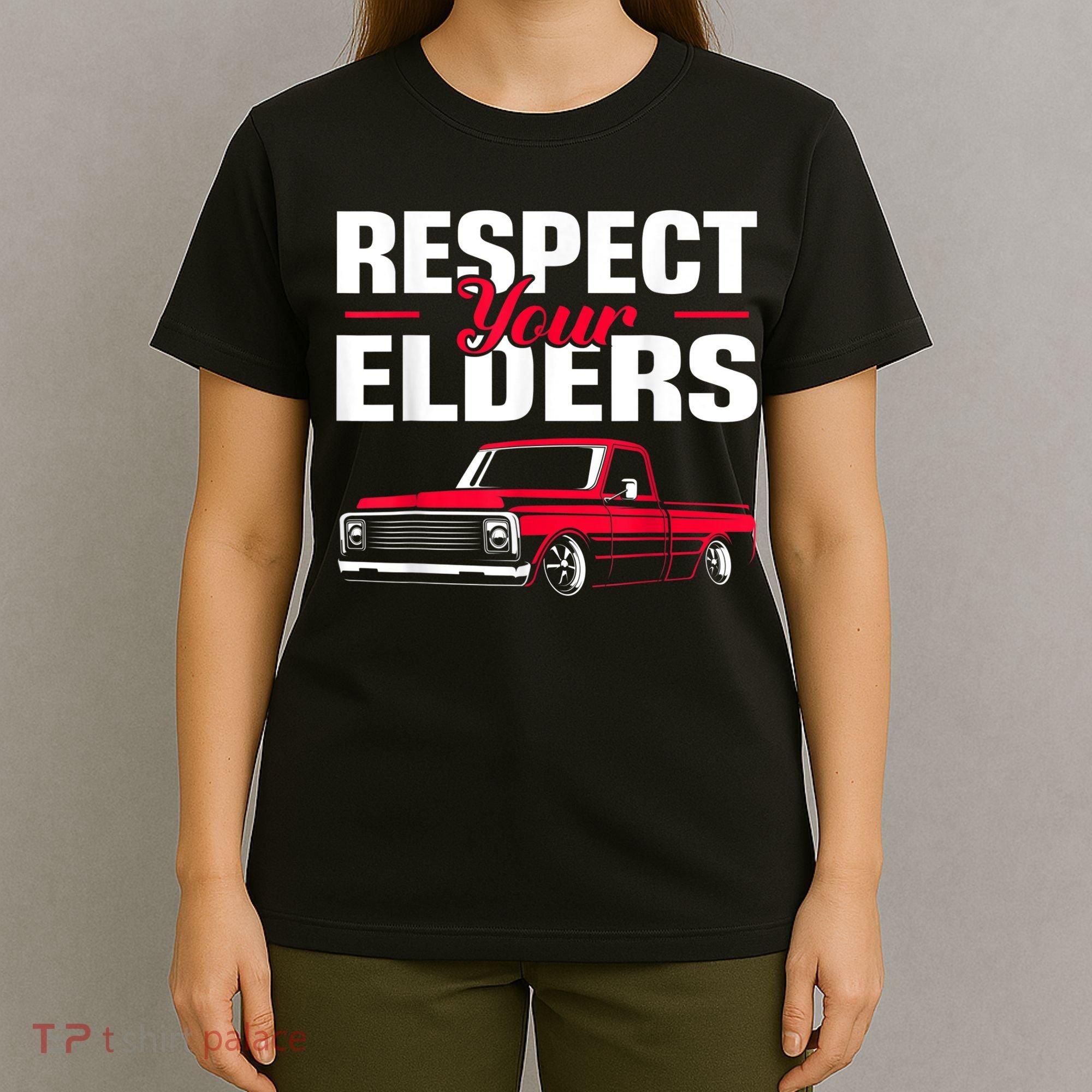 Respect Your Elders Classic Lowrider C10 Vintage Truck T-Shirt