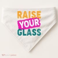 Raise Your Glass USA-Made Doggie Bandana thumb 0
