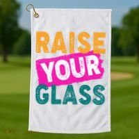 Raise Your Glass Golf Towel thumb 1