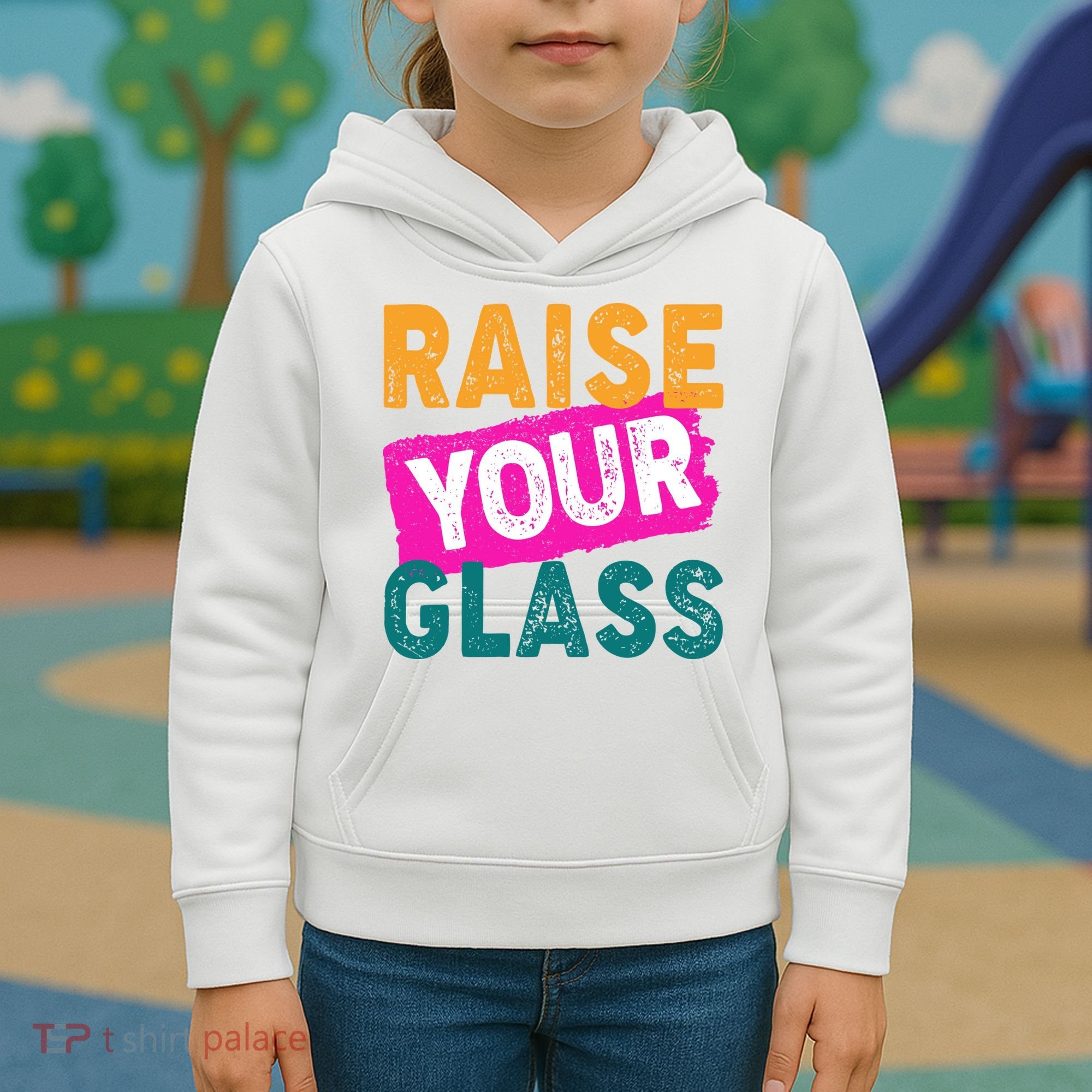 Raise Your Glass Kids Hoodie