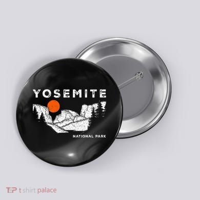 Retro Yosemite HalfDome National Park Vintage Button