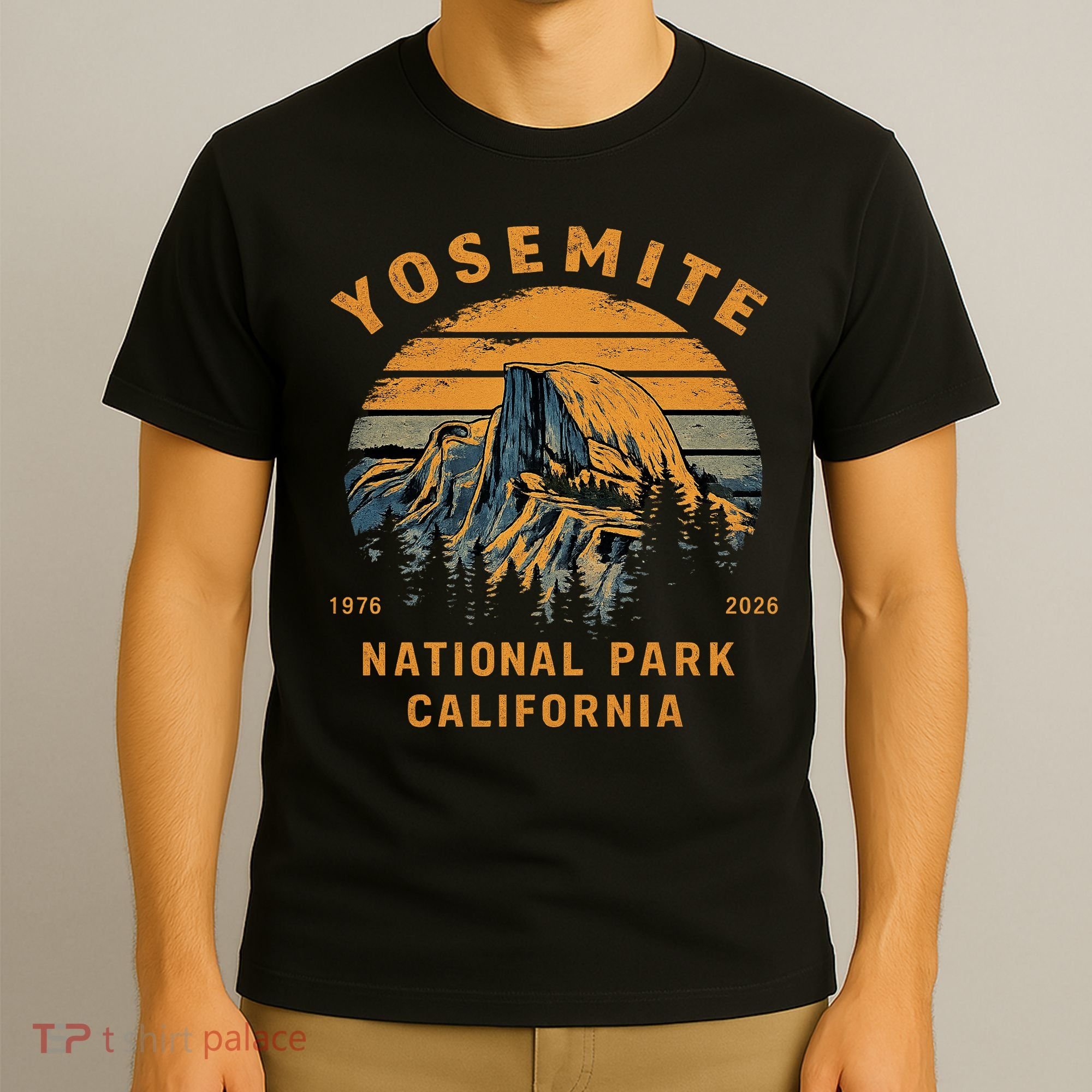 Retro Yosemite Halfdome National Park Vintage T-Shirt