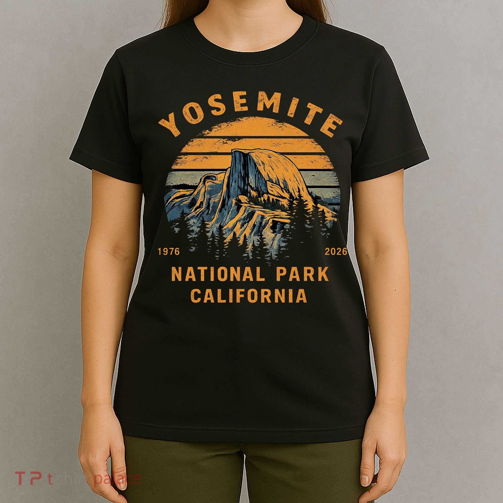 Retro Yosemite Halfdome National Park Vintage T-Shirt