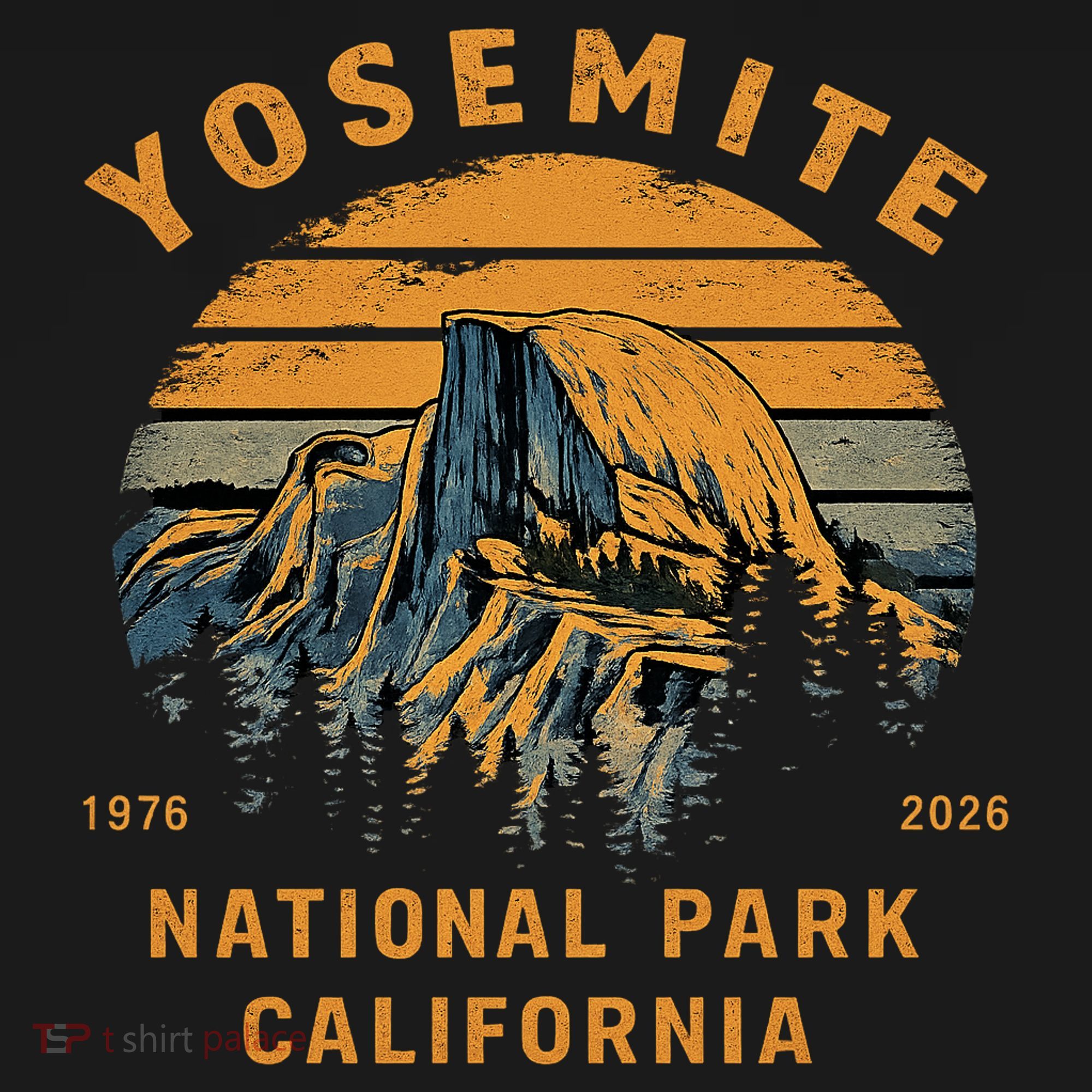 Retro Yosemite Halfdome National Park Vintage T-Shirt