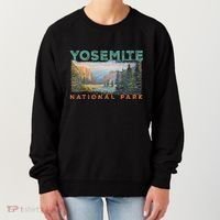 Retro Yosemite Halfdome Park Wyoming Mountain Hiking Women's Sweatshirt thumb 0