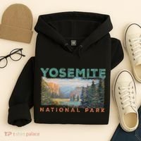 Retro Yosemite Halfdome Park Wyoming Mountain Hiking Hoodie thumb 4