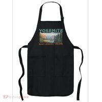 Retro Yosemite Halfdome Park Wyoming Mountain Hiking Apron thumb 0