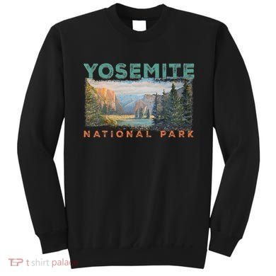 Retro Yosemite Halfdome Park Wyoming Mountain Hiking Sweatshirt