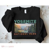 Retro Yosemite Halfdome Park Wyoming Mountain Hiking Sweatshirt thumb 2