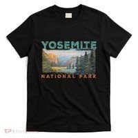Retro Yosemite Halfdome Park Wyoming Mountain Hiking T-Shirt thumb 0