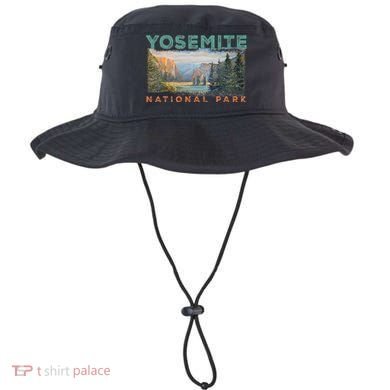 Retro Yosemite Halfdome Park Wyoming Mountain Hiking Bucket Hat