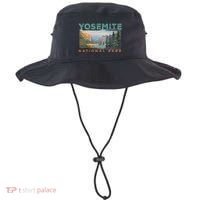Retro Yosemite Halfdome Park Wyoming Mountain Hiking Bucket Hat thumb 0