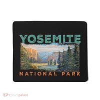 Retro Yosemite Halfdome Park Wyoming Mountain Hiking Mousepad thumb 0