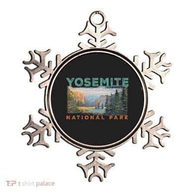 Retro Yosemite Halfdome Park Wyoming Mountain Hiking Ornament