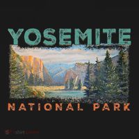 Retro Yosemite Halfdome Park Wyoming Mountain Hiking Ornament thumb 1