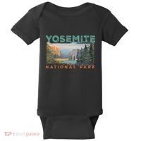Retro Yosemite Halfdome Park Wyoming Mountain Hiking Baby Bodysuit thumb 0