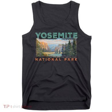 Retro Yosemite Halfdome Park Wyoming Mountain Hiking Tank Top