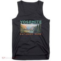 Retro Yosemite Halfdome Park Wyoming Mountain Hiking Tank Top thumb 0