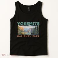 Retro Yosemite Halfdome Park Wyoming Mountain Hiking Tank Top thumb 2